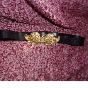 Gay Boyer black belt with gold metal buckle signed